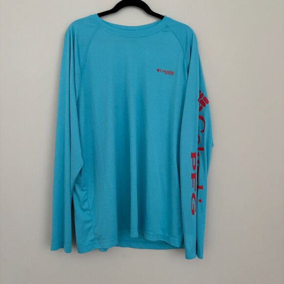 Columbia Other - Columbia Men's PFG Terminal Tackle Long Sleeve Shirt Ocean Teal Blue XL